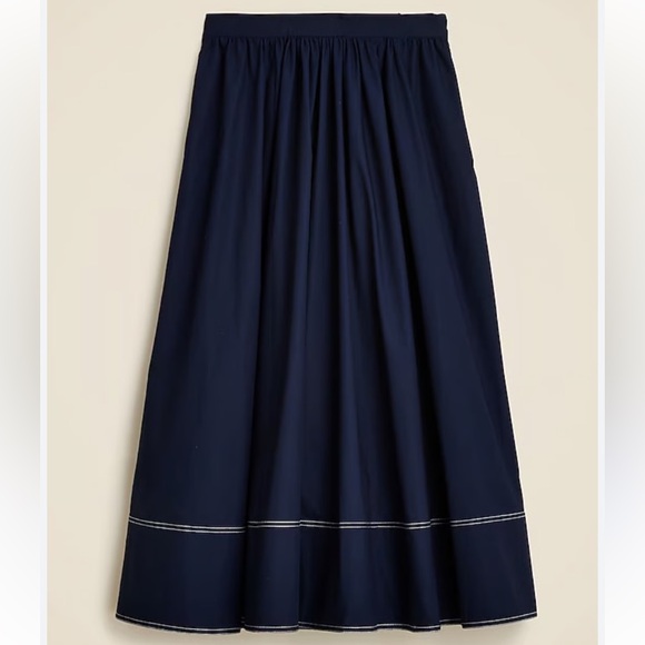 J Crew Skirt 4 Contrast Stitch Blue - Picture 5 of 12